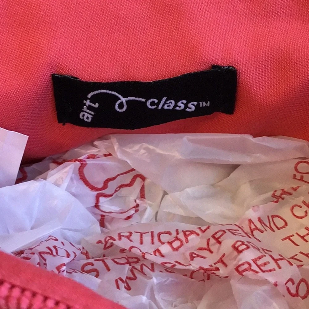 ‘Art Class’ Quilted Coral Soft Corduroy Crossbody (#2) - Picture 8 of 9